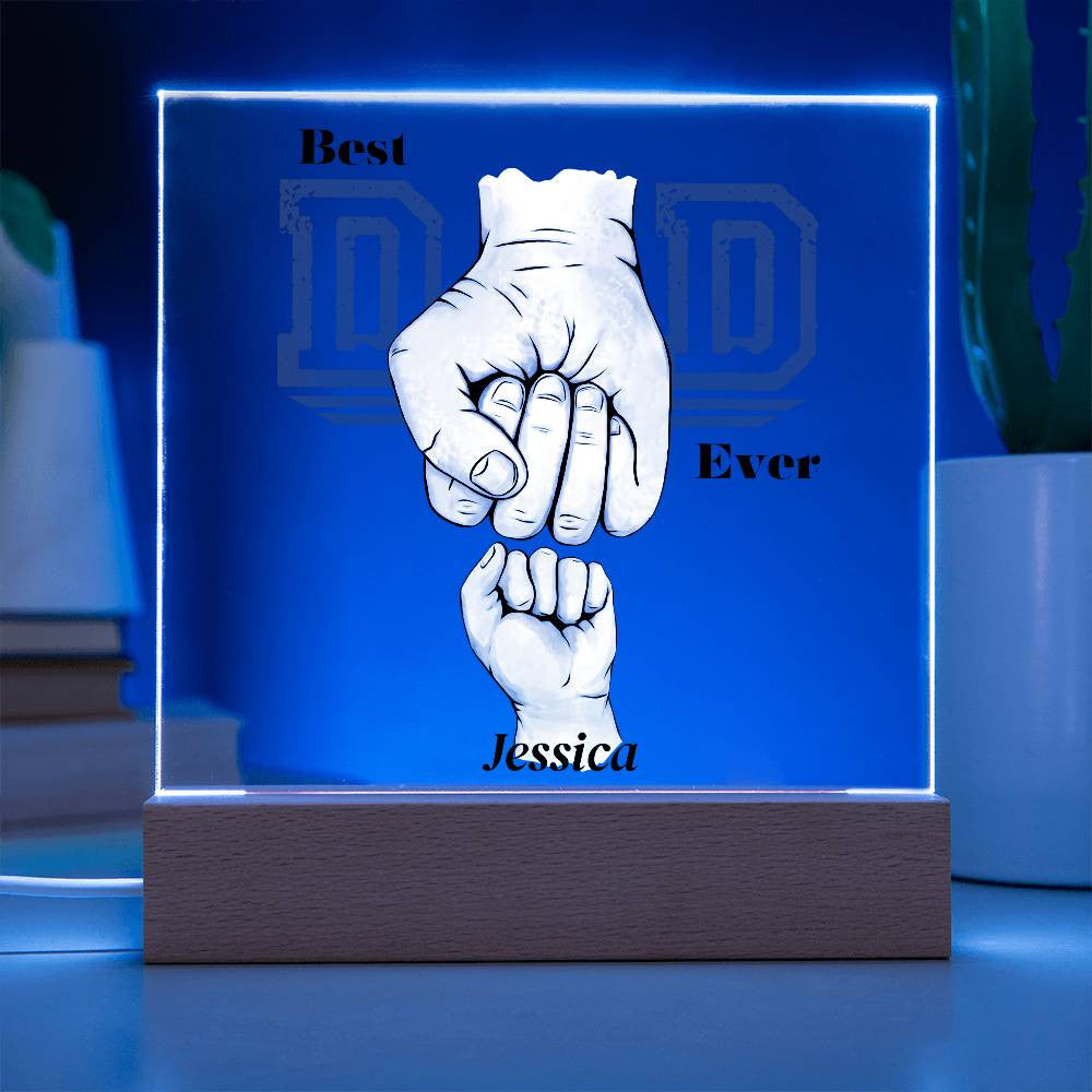 Best Dad Ever Acrylic Plaque-[Heartfelt Family Gift]