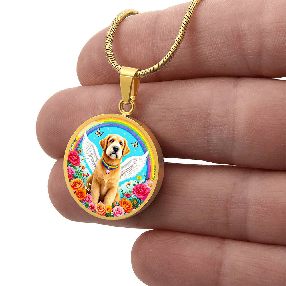 Labrador Dog Rainbow Bridge Memorial Necklace with Engraving-[Heartfelt Family Gift]