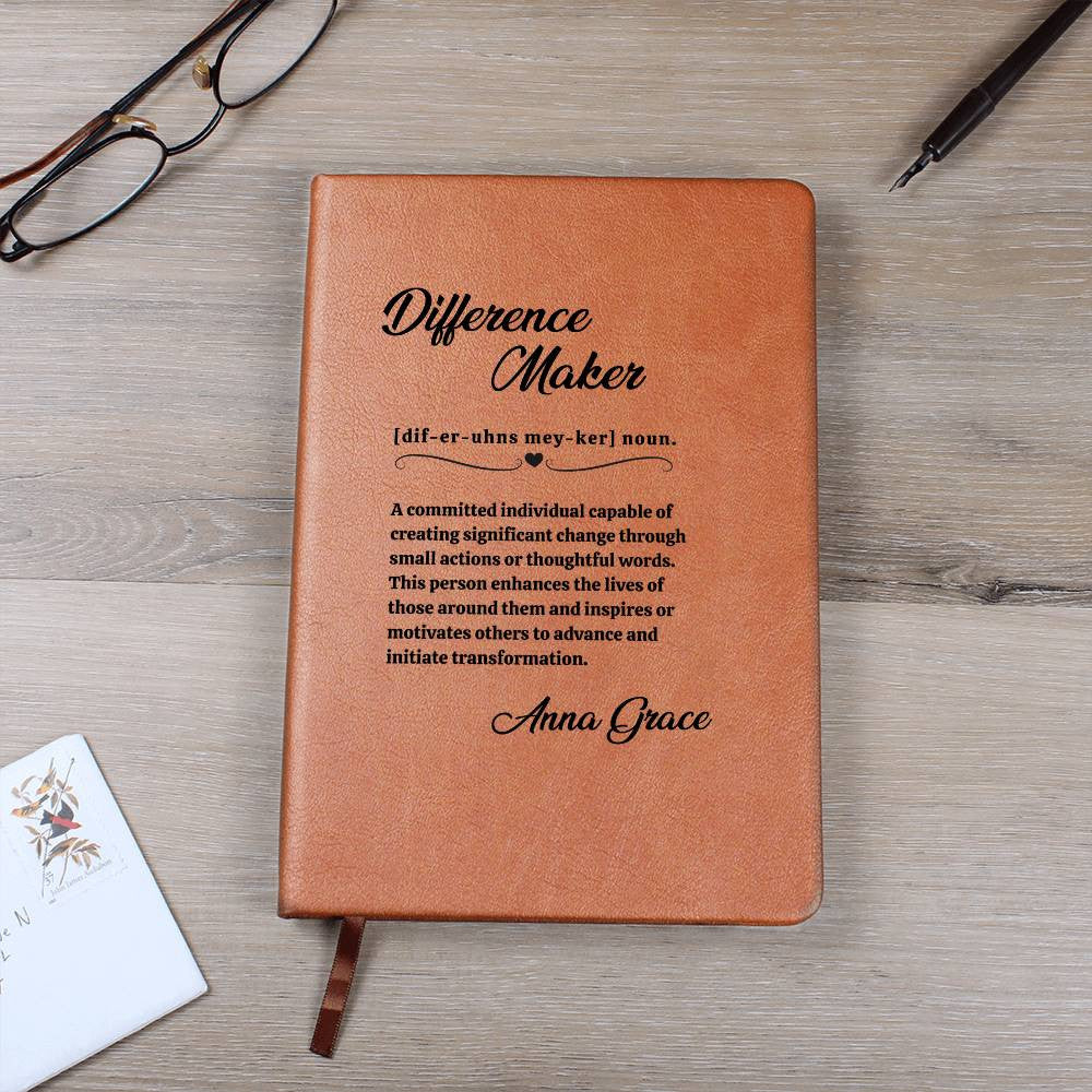 Difference Maker Personalized Journal-[Heartfelt Family Gift]