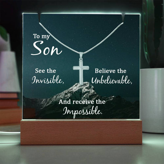 Son Religious Plaque & Cross Gift Set-[Heartfelt Family Gift]