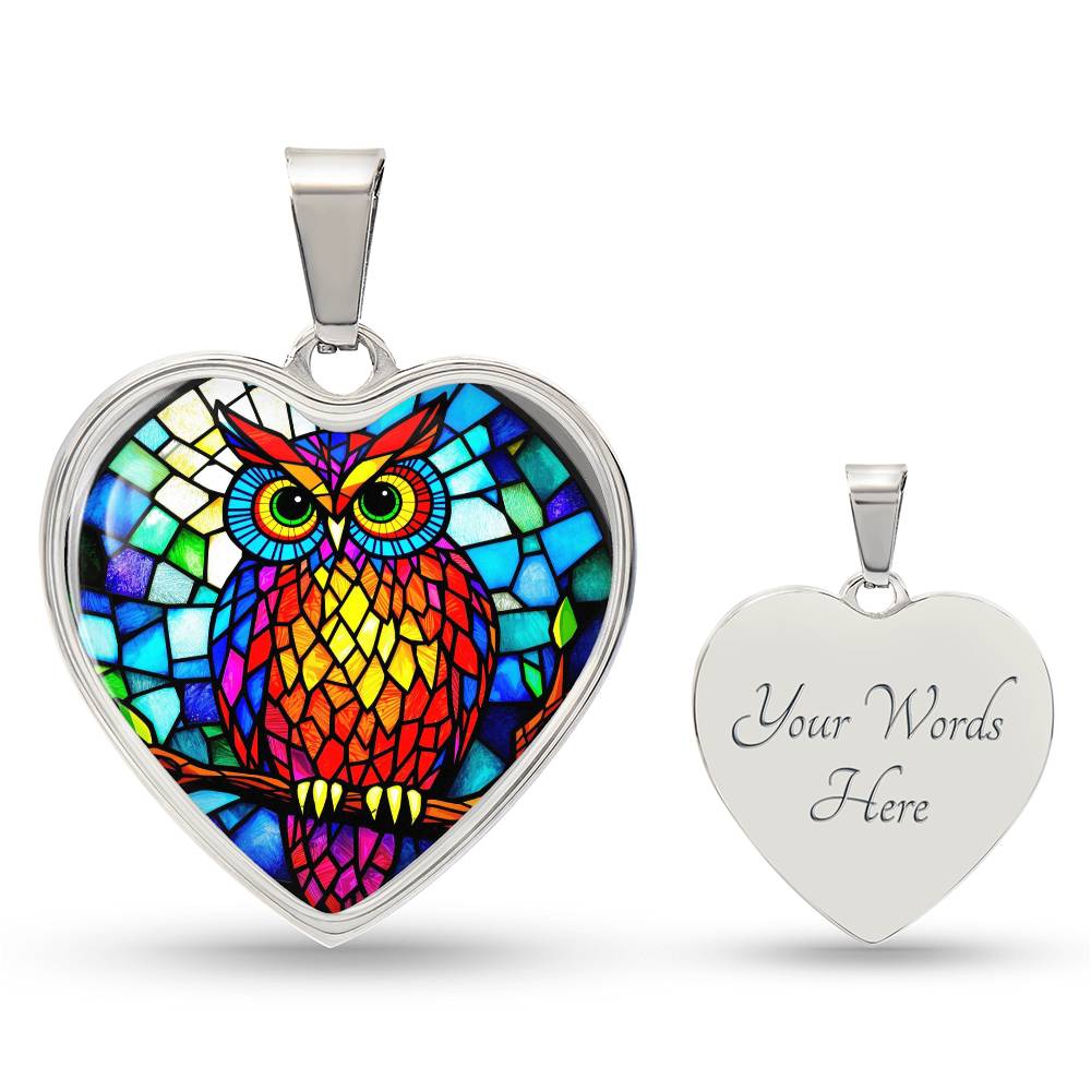 Owl Necklace with Engraving