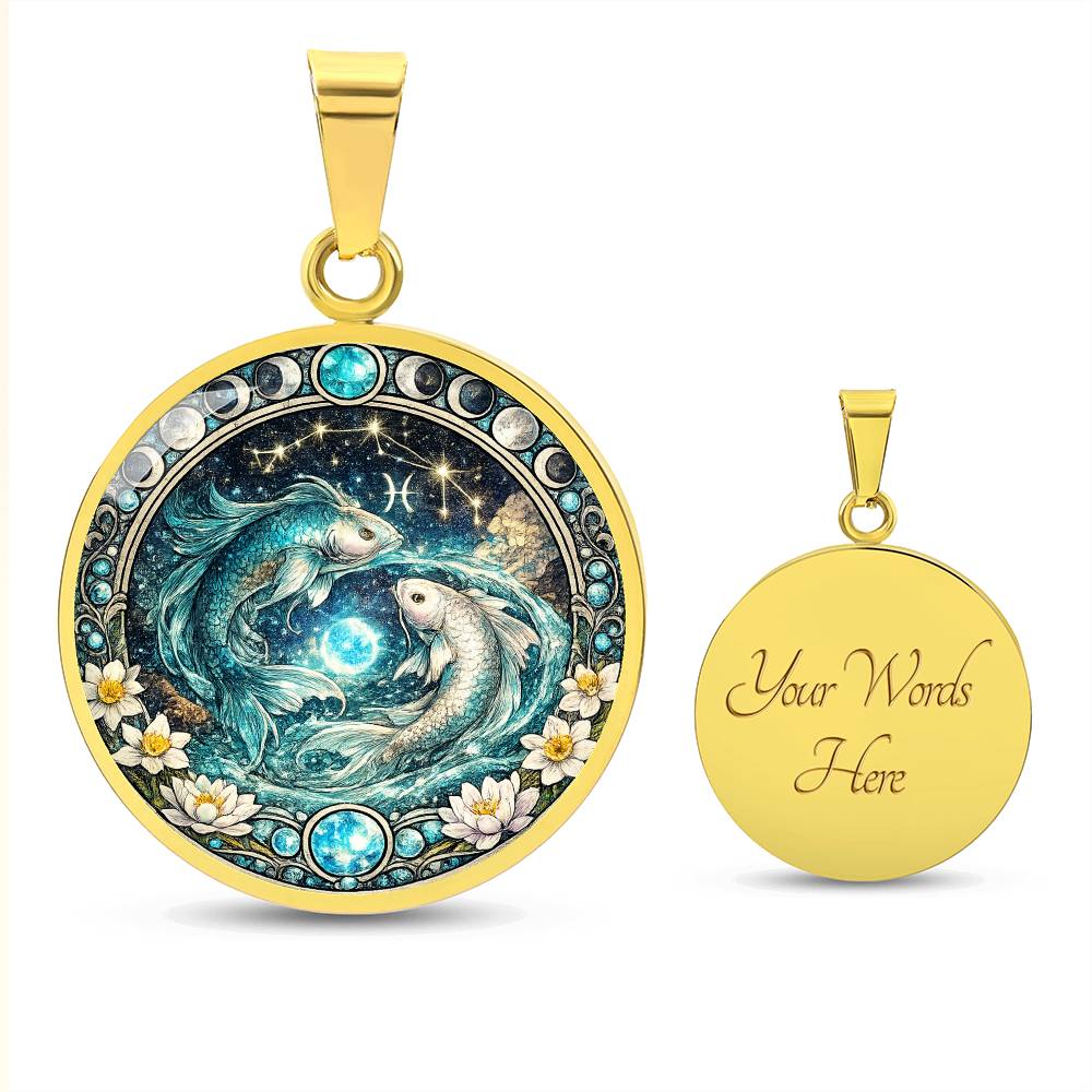 Aquarius Zodiac Sign Necklace, Personalized Zodiac Jewelry Gift, Custom Engraved Pendant, Astrology Sign Necklace, Unique Horoscope Gift