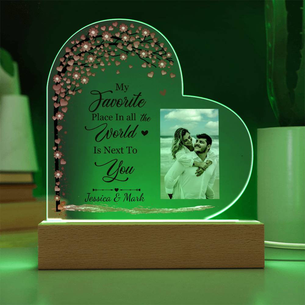 Couple Personalized Plaque Photo Gift for Anniversary Valentines or Birthday.-[Heartfelt Family Gift]