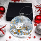 Blue Snow Covered Village Acrylic Christmas Ornament-[Heartfelt Family Gift]