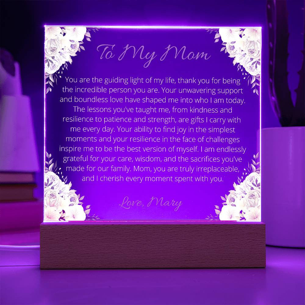 Mom Acrylic Plaque-[Heartfelt Family Gift]