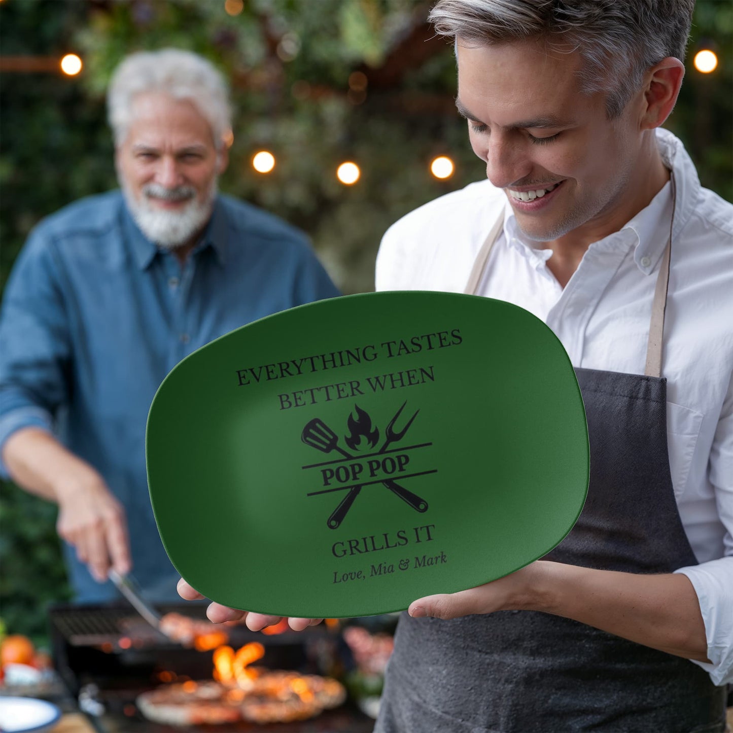 Copy Personalized BBQ Platter, Gift for Dad, Everything Tastes Better Plate, Custom Grill Plate, Dad Grilling Gift, Father's Day Present