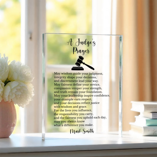 A Judge's Prayer Plaque Gift