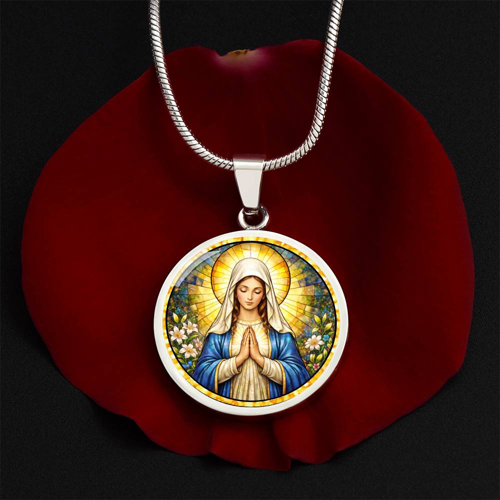 Mother Virgin Mary Personalized Engraved Necklace Bracelet or Keychain