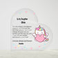 Daughter Unicorn Acrylic Heart Plaque-[Heartfelt Family Gift]