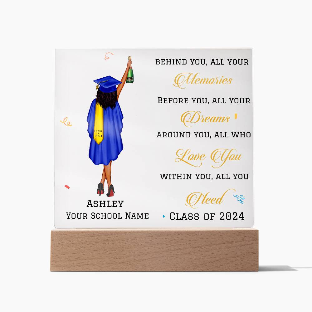 Personalized Graduation Gift, Class of 2024, 6 Text Colors, College Graduation, Grad Gift, Graduate Gifts, Master's Degree-[Heartfelt Family Gift]