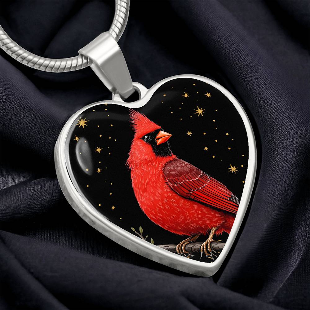 Cardinal Engraved Pendant Necklace
