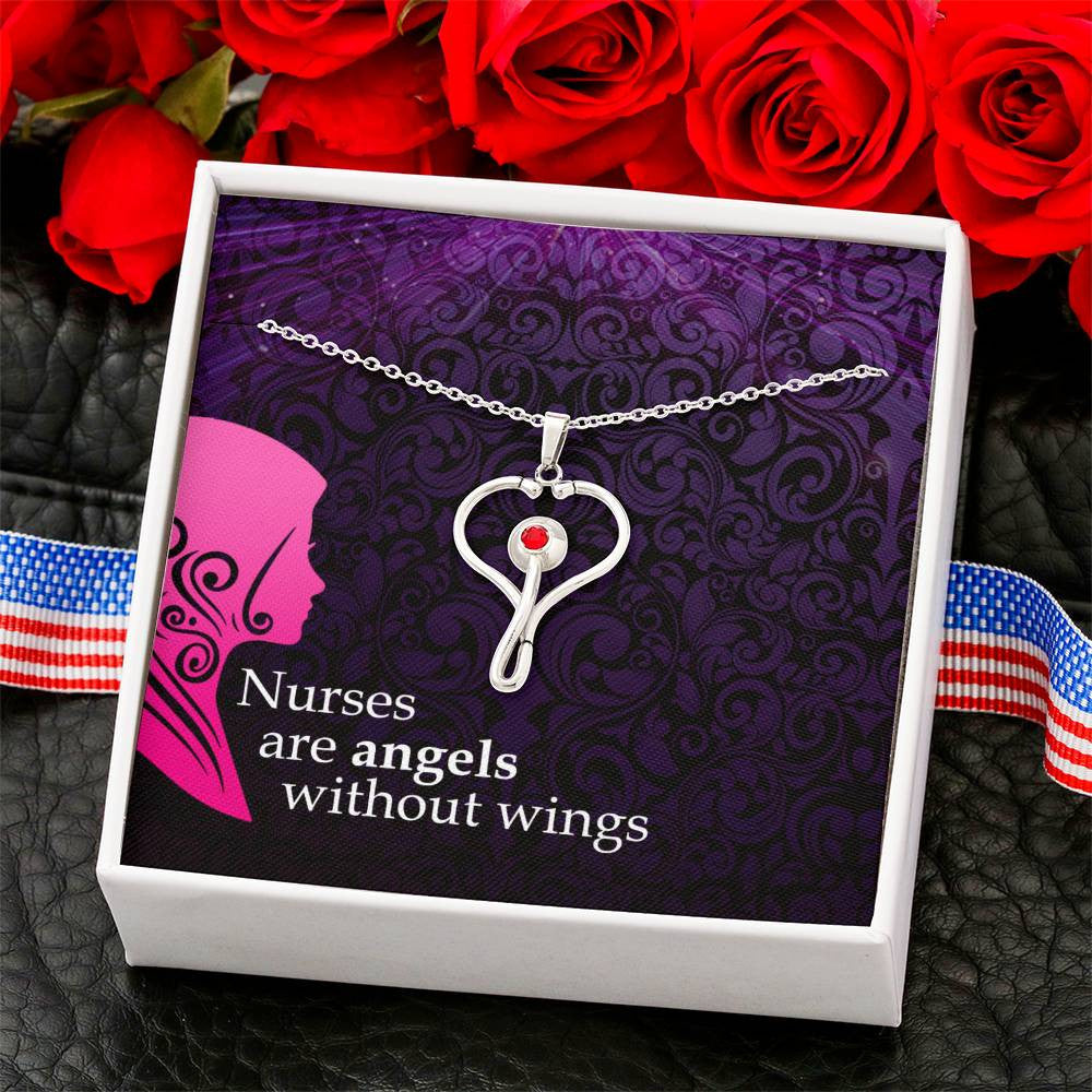 Nurse Stethoscope Necklace Gift-[Heartfelt Family Gift]
