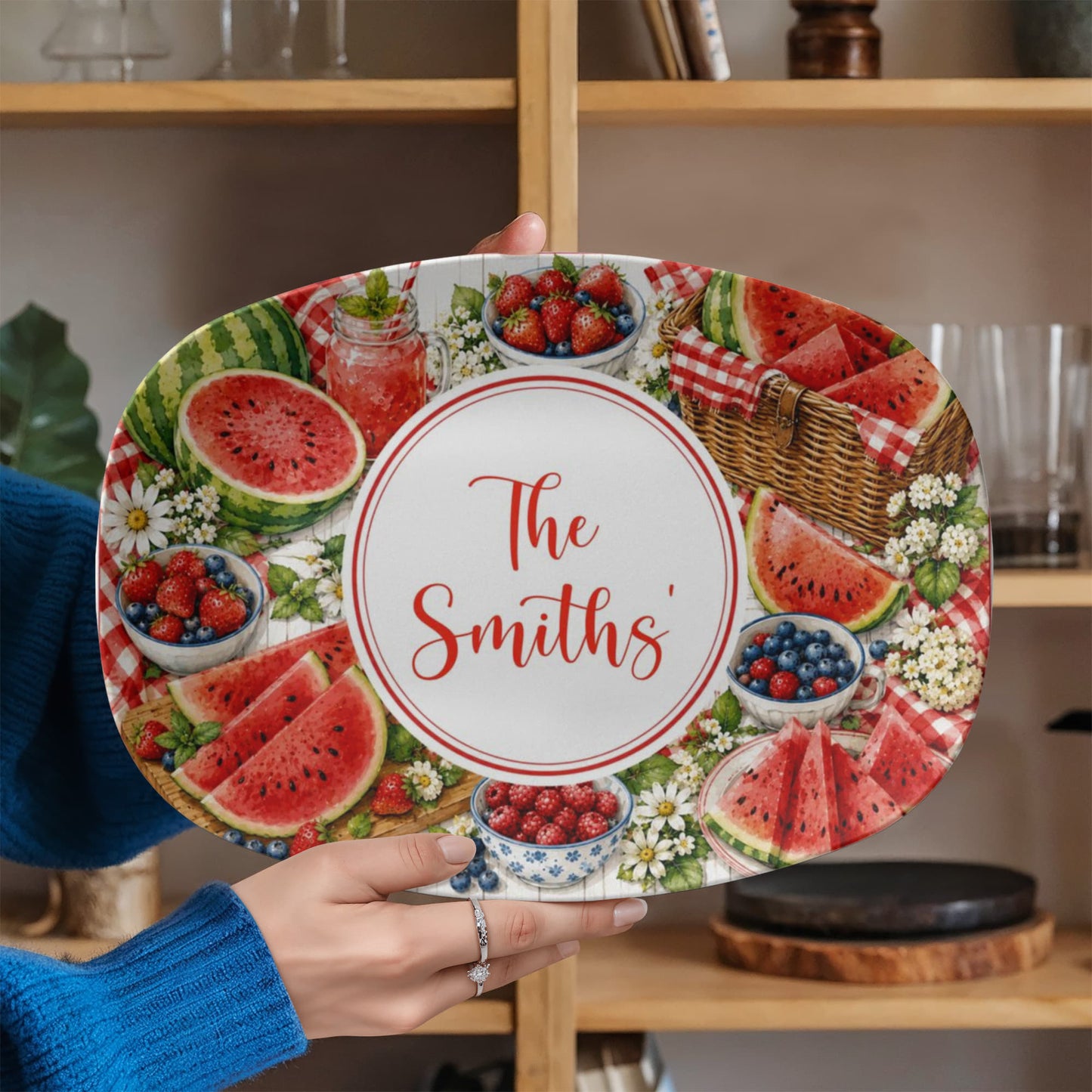 Personalized Watermelon Picnic Serving Tray