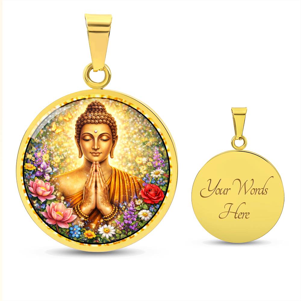 Buddha Engraved Necklace Bracelet or Keychain
