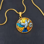 Peace Dove Engraved Necklace in Gold or Silver-[Heartfelt Family Gift]