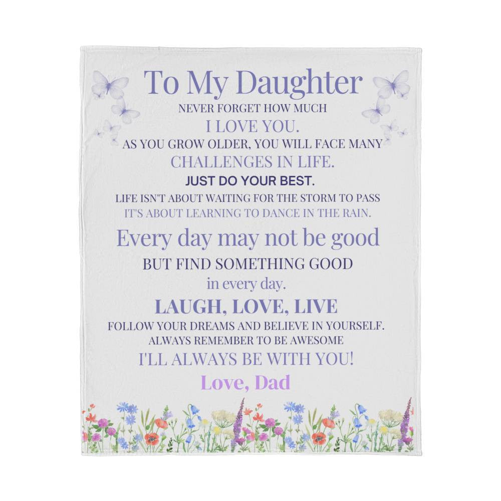 To My Daughter Personalized Blanket-[Heartfelt Family Gift]