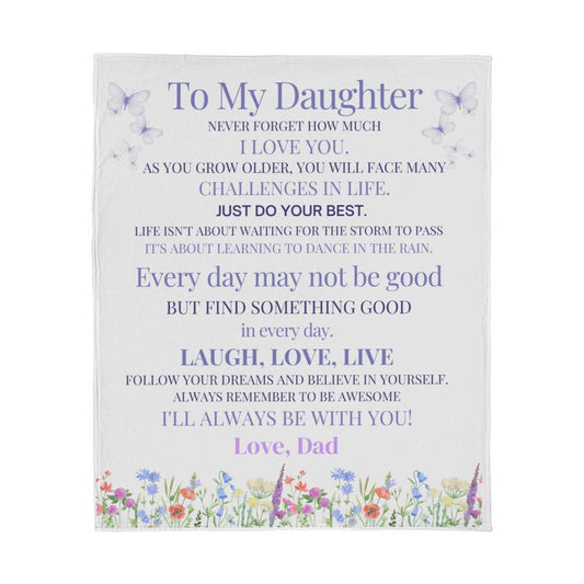 To My Daughter Personalized Blanket-[Heartfelt Family Gift]