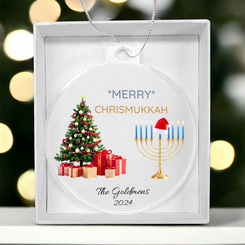 Merry Chrismukka Hanukkah Christmas Ornament Gift-[Heartfelt Family Gift]