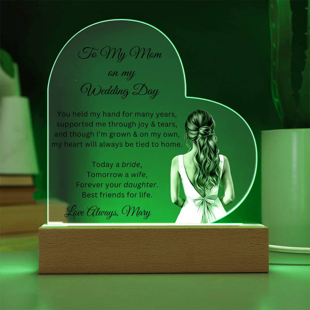Mother of The Bride Custom Wedding Plaque-[Heartfelt Family Gift]