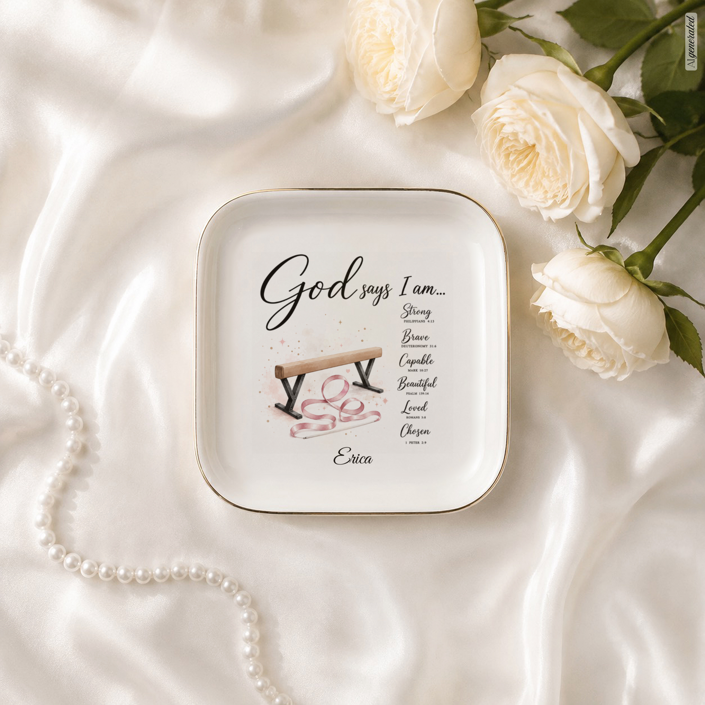 Gymnastics Christian Jewelry Dish
