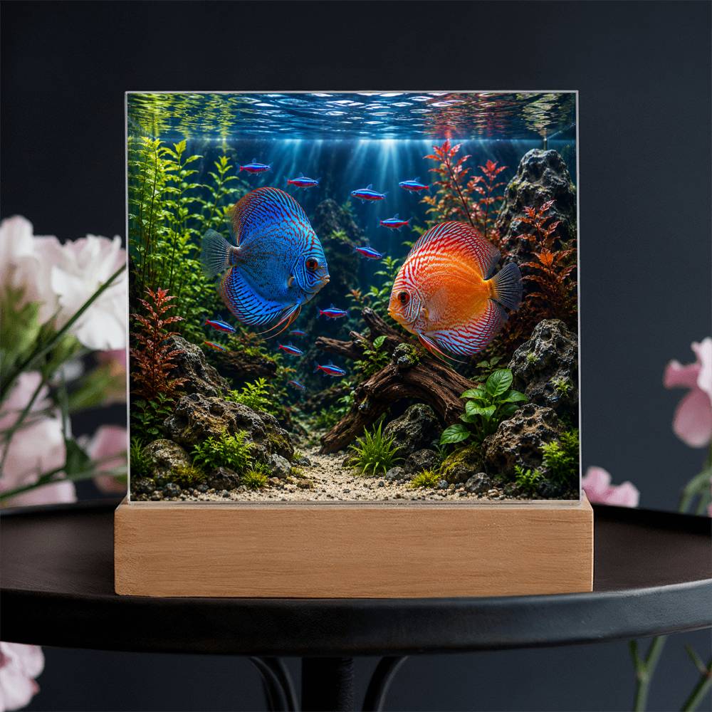 Virtual Discus Fish Aquarium Acrylic Plaque