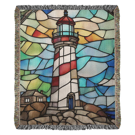 Lighthouse Woven Cotton Blanket