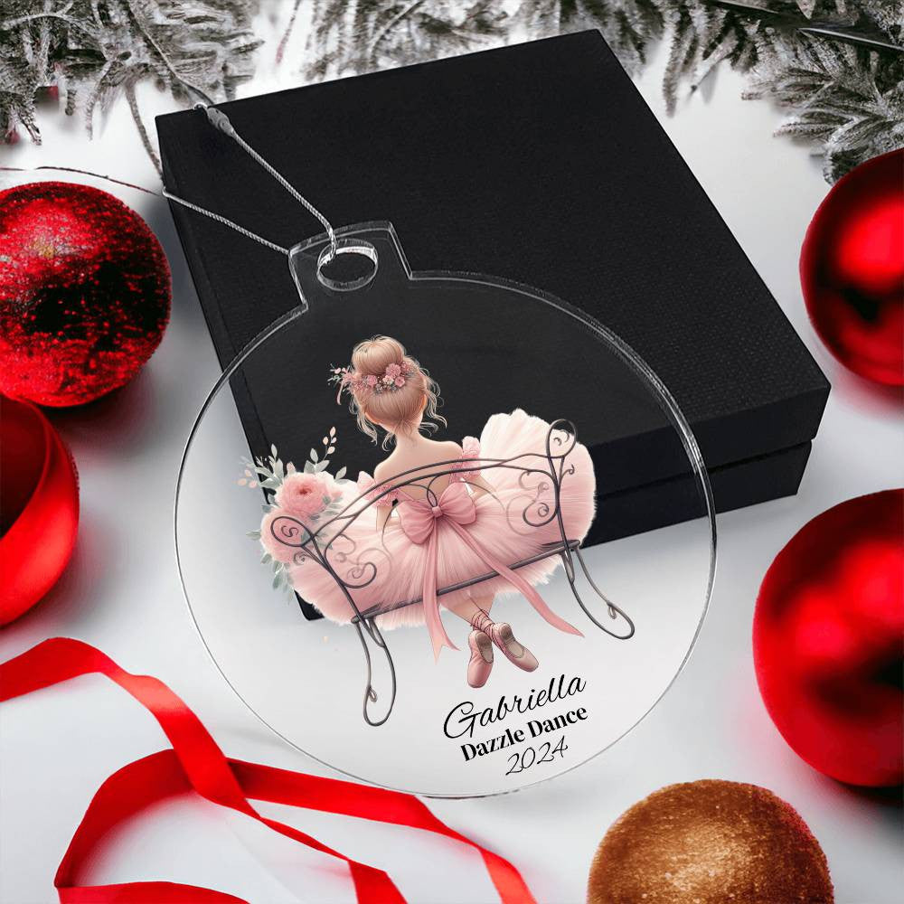 Ballerina Acrylic Christmas Ornament Dance Recital Gift-[Heartfelt Family Gift]