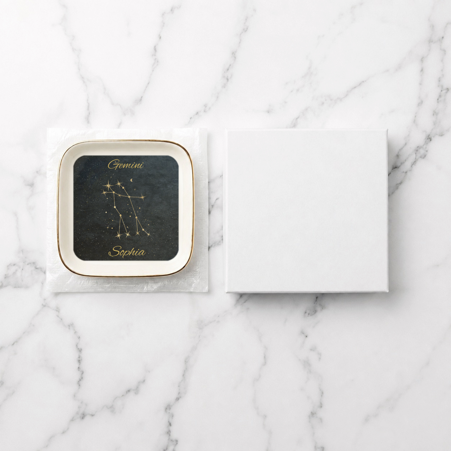 Gemini Zodiac Jewelry Dish