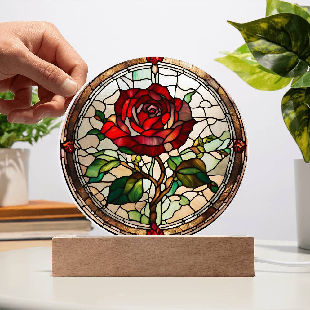 Rose Acrylic LED Home Decor Nightlight-[Heartfelt Family Gift]