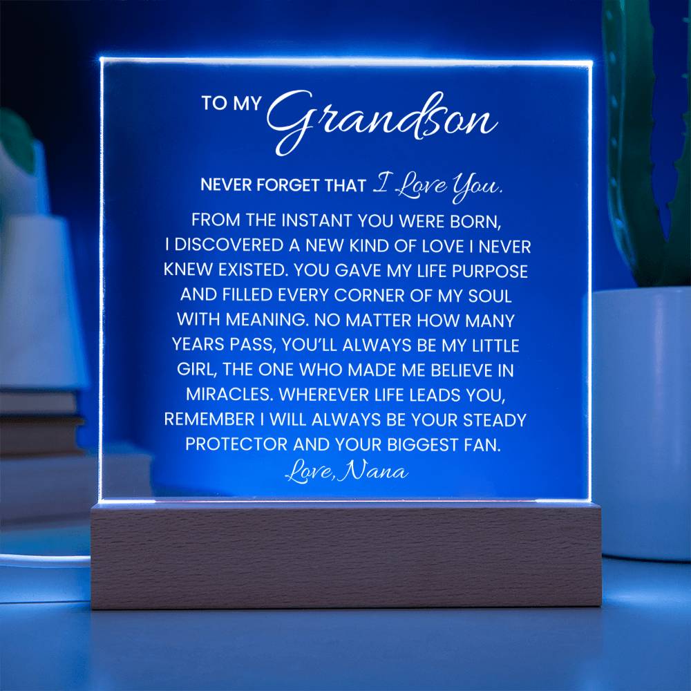 Grandson Acrylic Plaque Gift