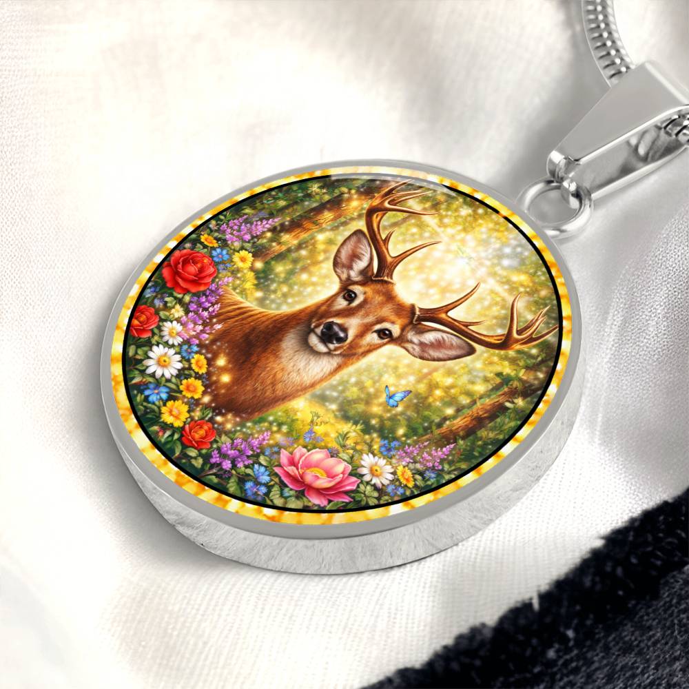 Deer Engraved Necklace Bracelet Keychain