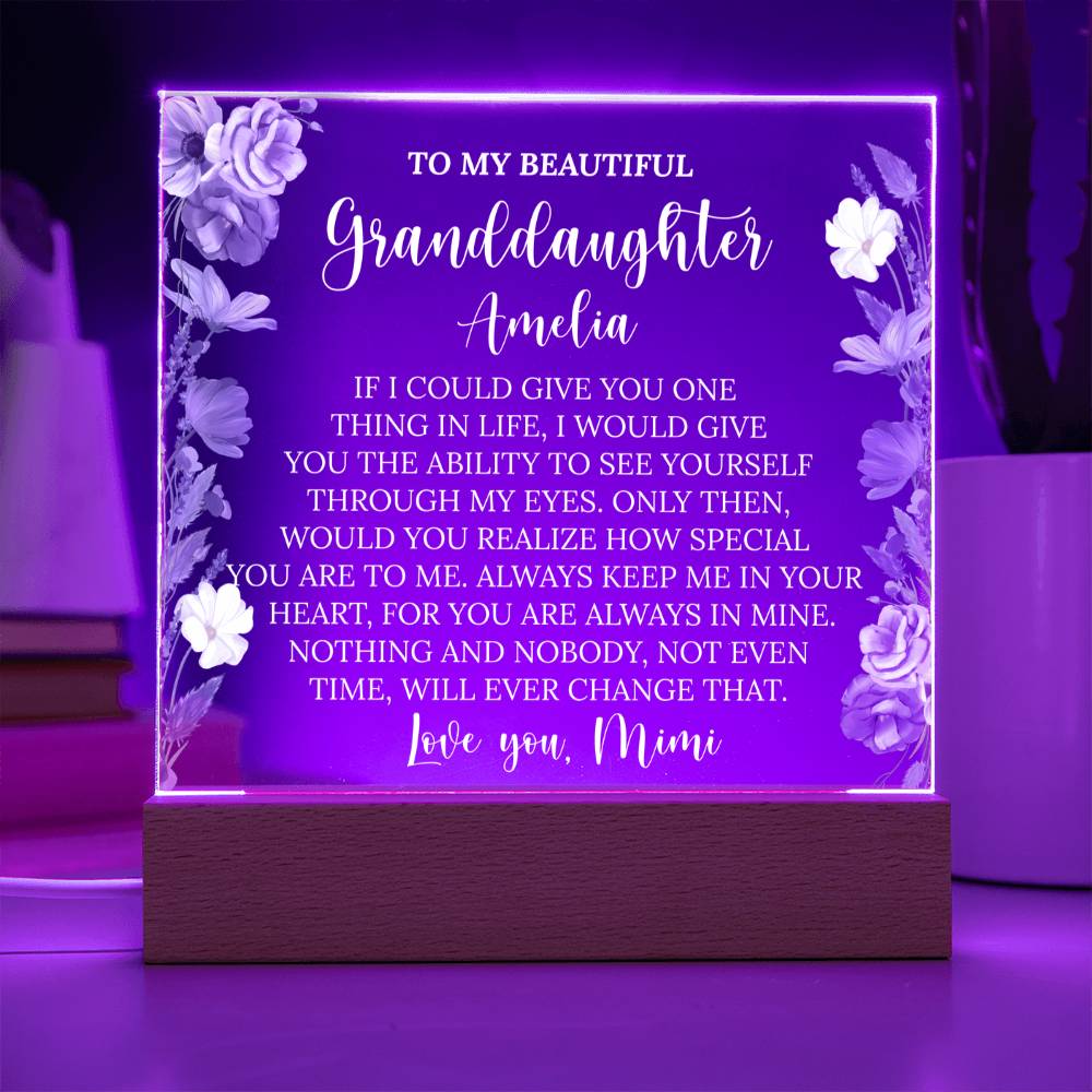 Personalized Granddaughter Acrylic Plaque