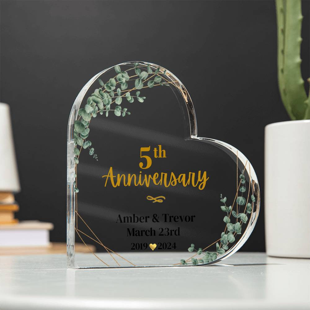 5th Wedding Anniversary Plaque-[Heartfelt Family Gift]