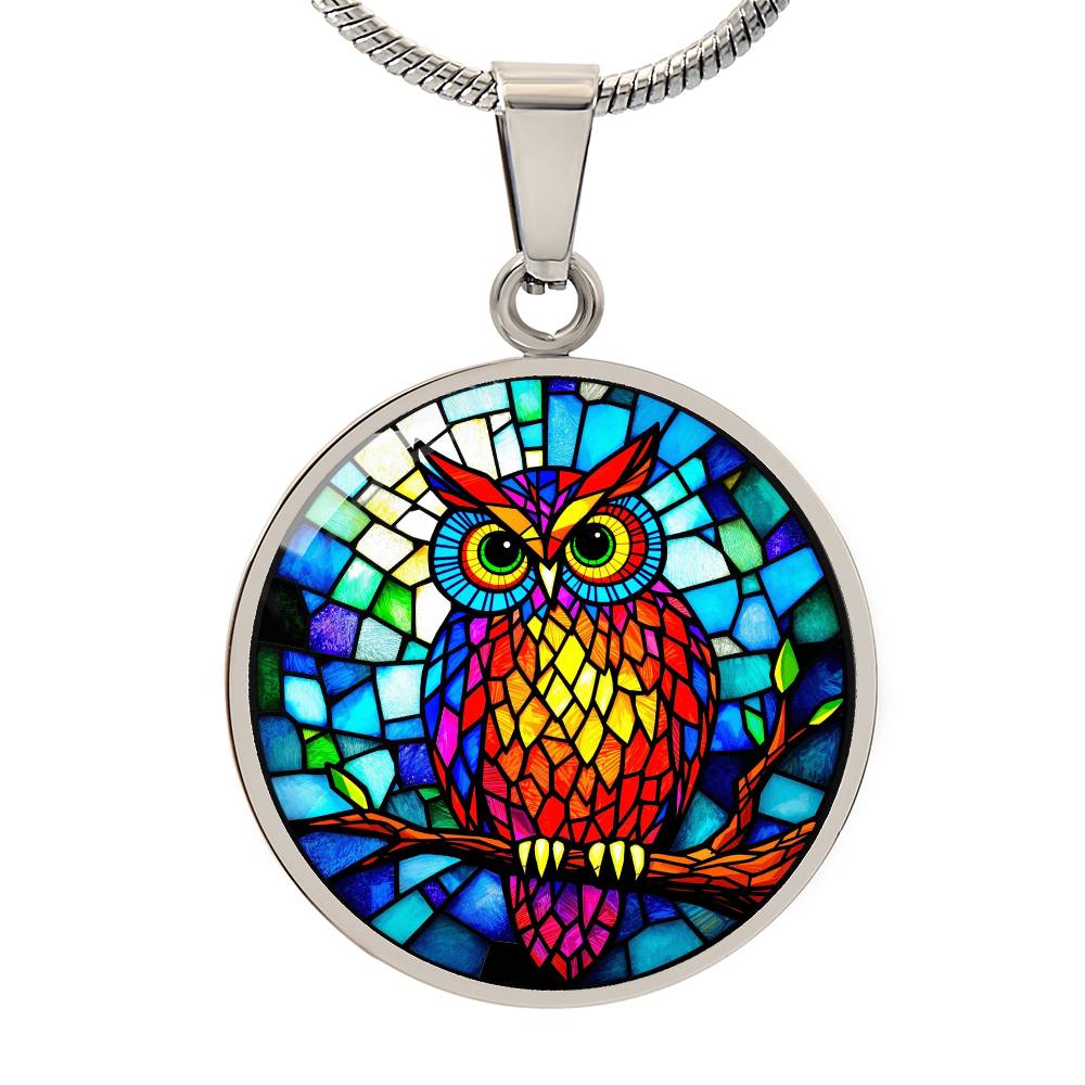 Owl Necklace with Engraving