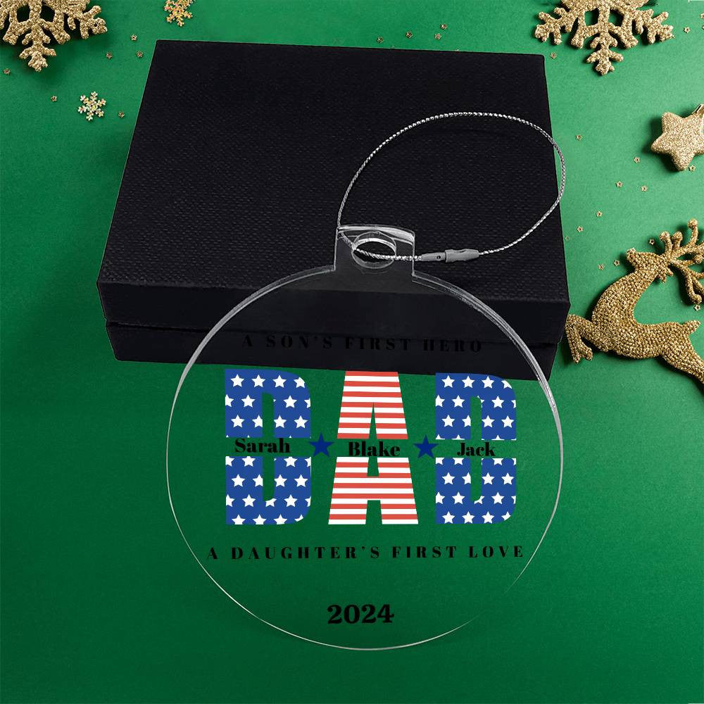 Military Dad Acrylic Ornament-[Heartfelt Family Gift]