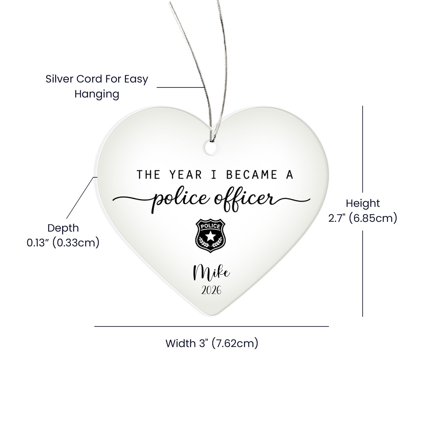 1st Christmas As a Police Officer Ornament