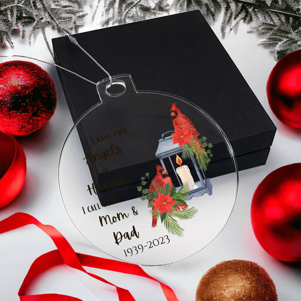 Mom and Dad Remembrance  Angel Ornament-[Heartfelt Family Gift]