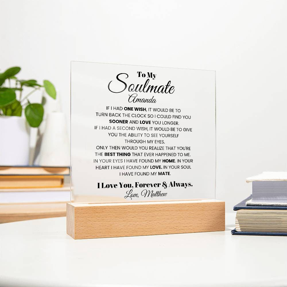 Personalized Soulmate Plaque-[Heartfelt Family Gift]