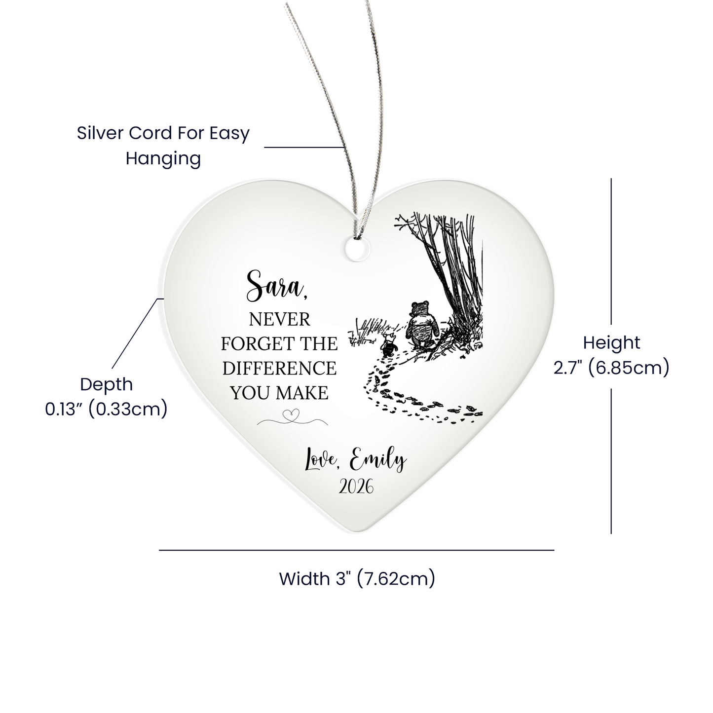 Difference Maker Heart Ornament