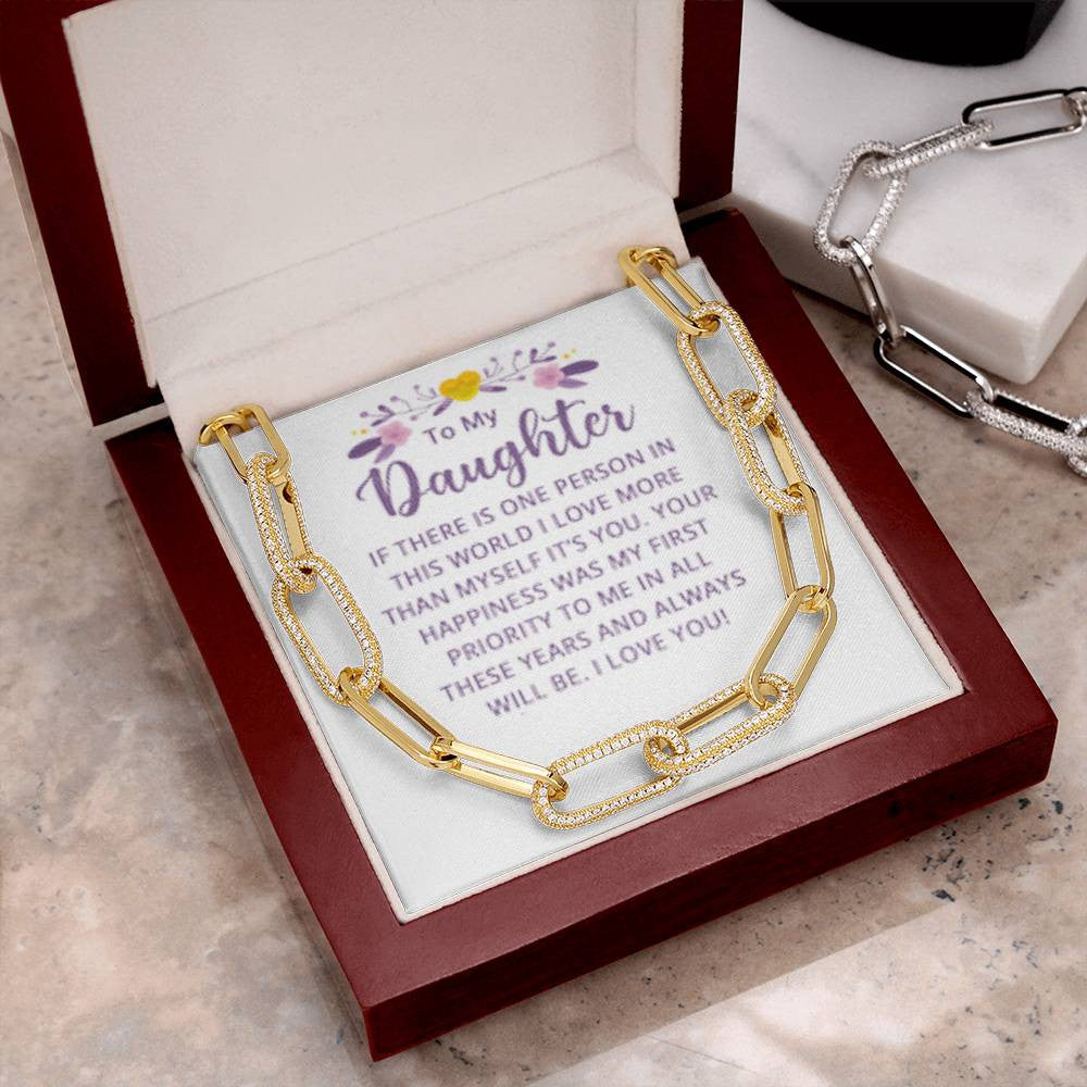 Daughter Forever Linked Necklace-[Heartfelt Family Gift]