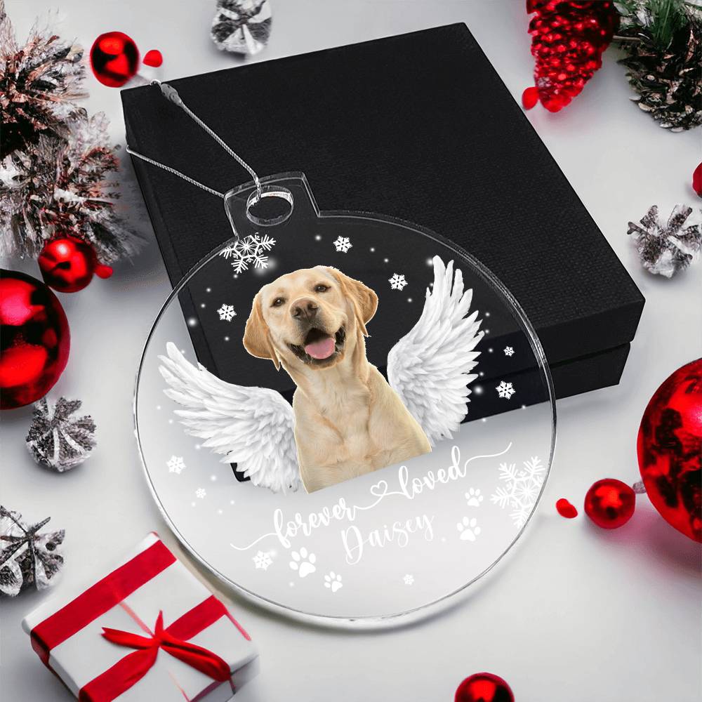 Personalized Pet Photo Memorial Christmas Ornament
