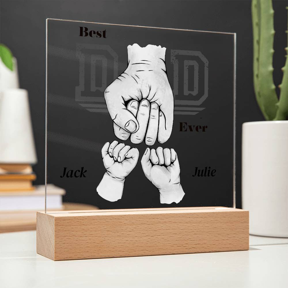 Best Dad Ever Acrylic Plaque-[Heartfelt Family Gift]