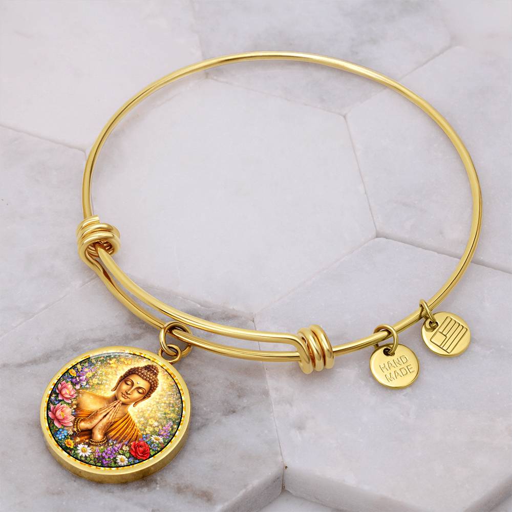 Buddha Engraved Necklace Bracelet or Keychain