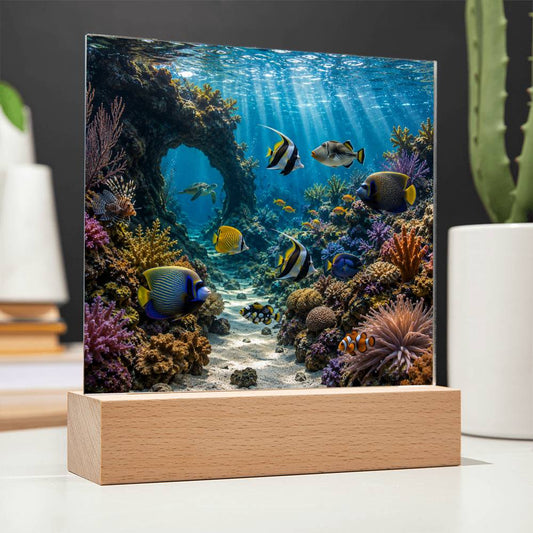 Underwater Coral Reef LED Acrylic Plaque