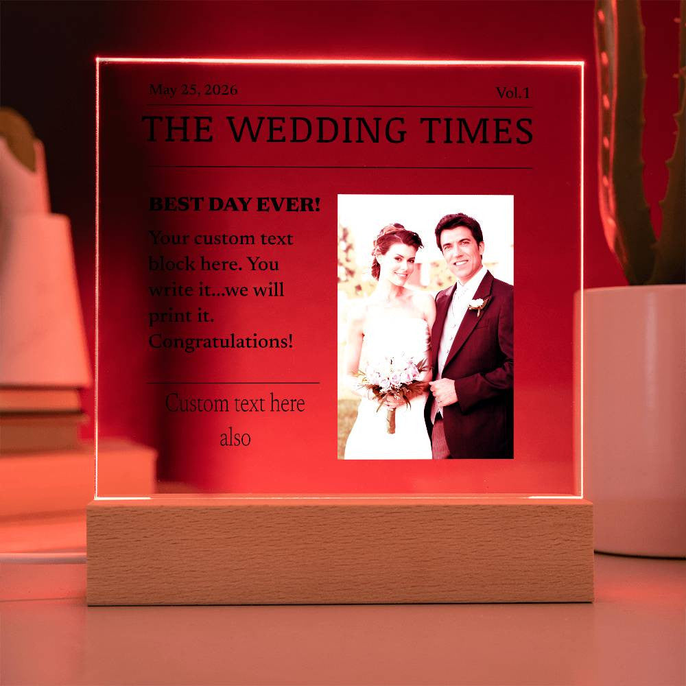 Custom Wedding Plaque for Newlyweds Reception-[Heartfelt Family Gift]
