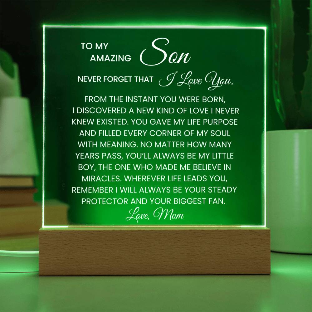 Son Lighted Acrylic Plaque Gift