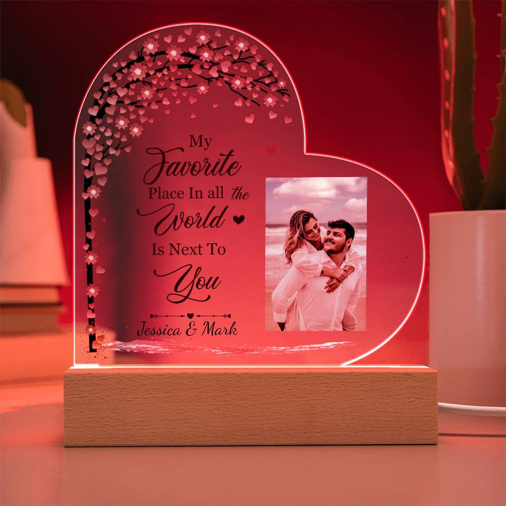 Couple Personalized Plaque Photo Gift for Anniversary Valentines or Birthday.-[Heartfelt Family Gift]