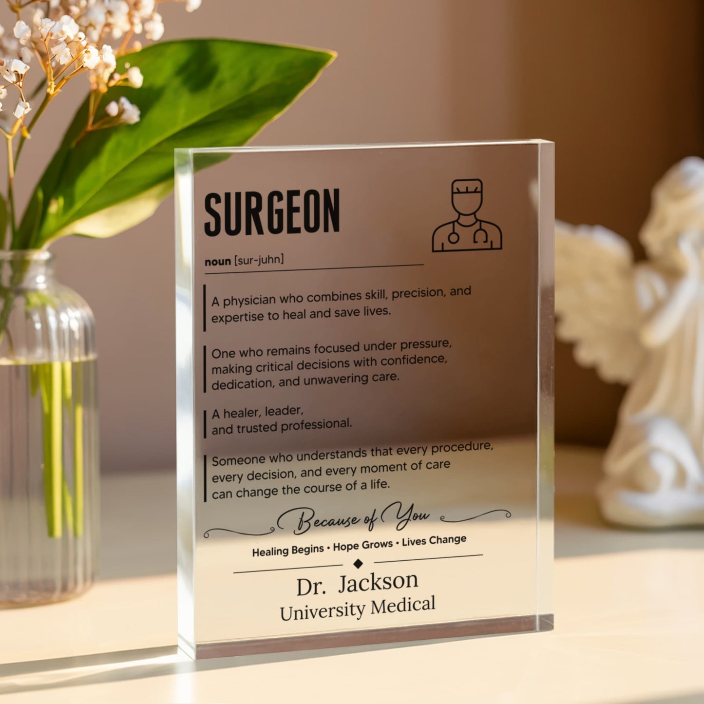 Surgeon Appreciation Gift, Thank You Gift for Doctor