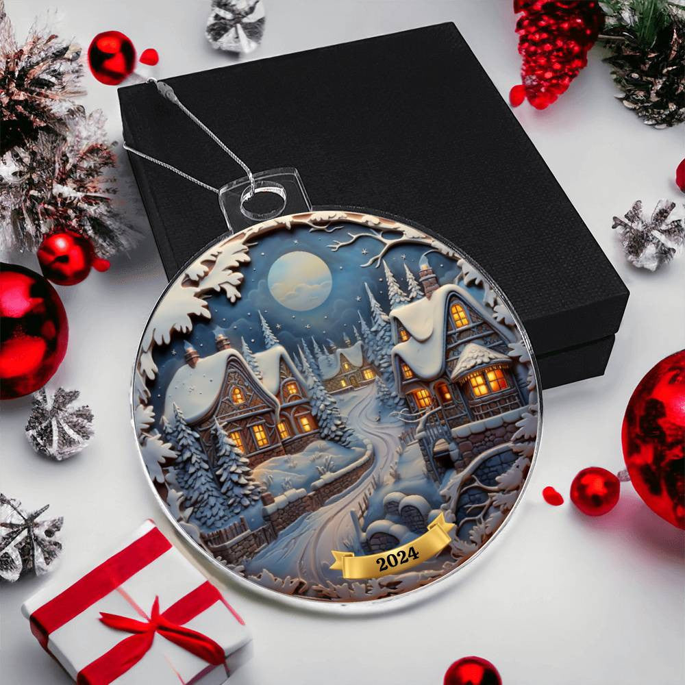 Winter Christmas Tree Ornament-[Heartfelt Family Gift]