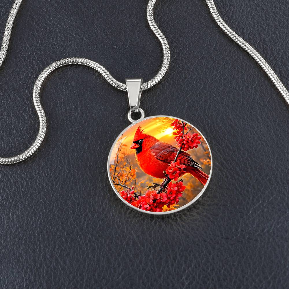 Cardinal Bird Personalized Necklace
